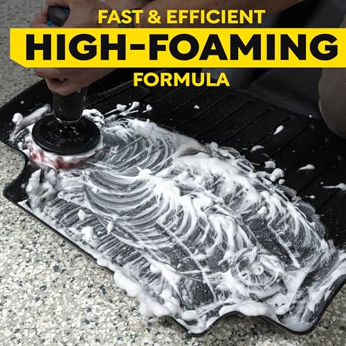 Meguiar's Foaming Floormat & Carpet Cleaner – Fabric, Floor Mat, All Weather Floor Mat & Carpet Cleaner Spray in One Product – Quickly and Effectively Remove Tough Stains, Dirt, and Grime, 16 oz