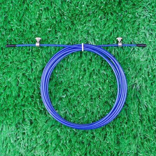 Replacement Cable Cord for Speed Jump Rope, 10FT Stainless Steel Cable Wire,Wire Replacement Jump Rope Speed Cable Accessory for Fast Speed Jump Ropes - color: Blue