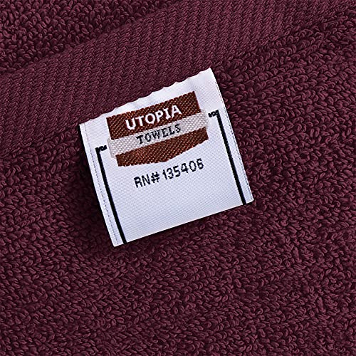 Utopia Towels 6 Pack Premium Hand Towels Set, 16 by 28 inches, 100% Ring Spun Cotton, Ultra Soft and Highly Absorbent 600GSM Towels for Bathroom, Gym, Shower, Hotel, and Spa, Burgundy - color: Burgundy, size: 6 Hand Towels