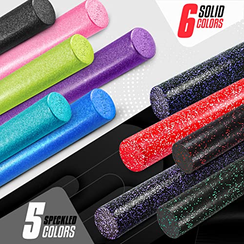 Yes4All High-Density EPP Round Back Roller Foam, Exercise Foam Roller for Yoga, & Pilates, Multiple Sizes and Colours, Red Snow - 24 inches - color: Red Snow, size: 24-inch (Pack of 1)