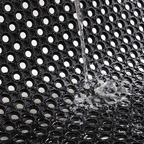 Lovinland Large Rubber Doormat for Outside - 60 x 35 Heavy Duty Outdoor Drainage Mat with Holes - Anti Slip Floor Mat for Commercial Kitchen, Pool, Restaurant, Garage, Bar, Entrance, Wet Area, Garden