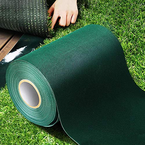 TYLife Artificial Grass Tape,12" X 65.6'Artificial Turf Tape for Seaming Sections of Synthetic Turf,Carpet Seam Tape for Lawn,Connecting Green Turf Pet Rug, Outdoor Grass Carpet - size: 12InX65.6Ft(30cmX20m)