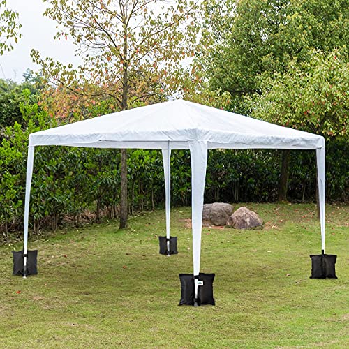Ontheway Sand Bags for Canopy Tent, Heavy Duty Weights Sandbags, 4pcs-Pack (Black) - color: Black