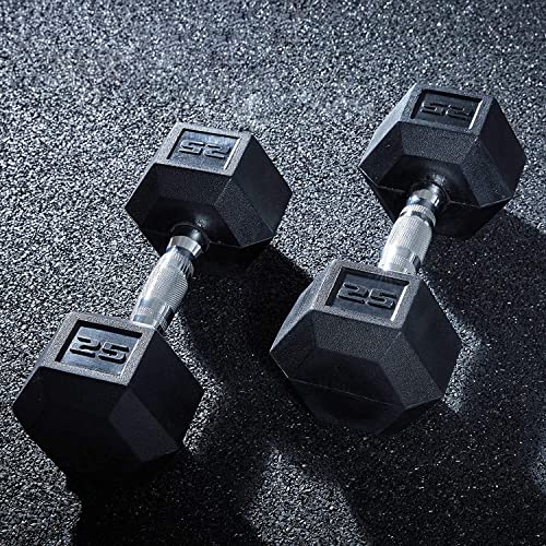 WF Athletic Supply Rubber Coated Hex Dumbbell Set, Multiple Choices Available - Dumbbells with Rack Stand and Mat, or Dumbbells Only (200/550/1200/2100/3000 LB) - color: j. 5 - 120LB Dumbbells Only