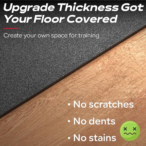 Bike Trainer Mat Compatible with Peloton Bike, for Treadmill & Row, THK 6mm, Under Mat Protect Hardwood Floor Carpet, Trainer Accessory for Indoor Stationary Exercise Bicycle - size: 30x102", style: Black Style