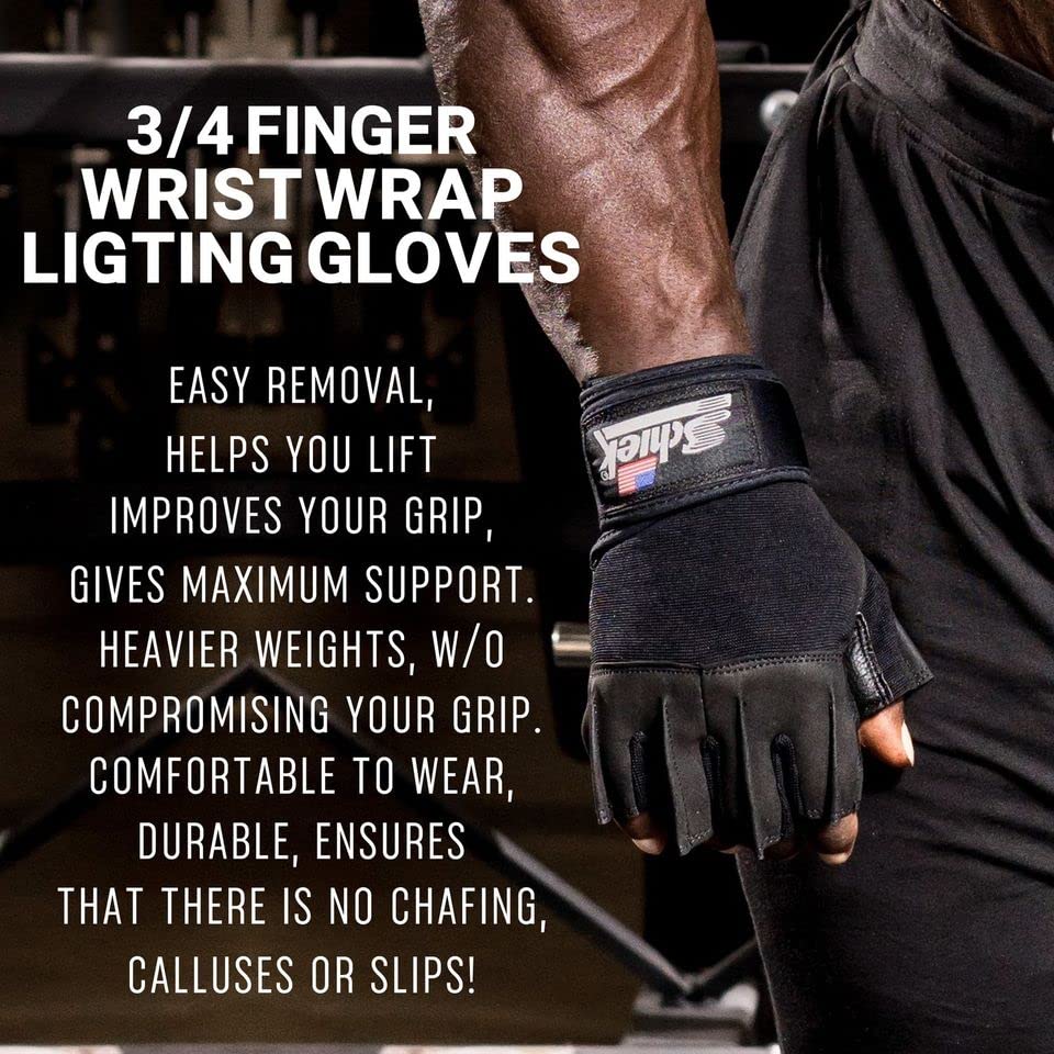 Schiek Sports 540 Platinum Lifting Gloves - Weightlifting Gloves with Wrist Wrap Support for Gym Workouts - size: 3X-Large