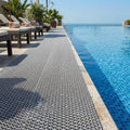 Non Slip Drainage Mats PVC Pool Floor Mat 0.23'' Thick Outdoor Indoor Parking Space Mat for Bathroom Garage Basement Backyard Commercial Kitchen 3x11Ft, Grey - size: 3FTX11FT