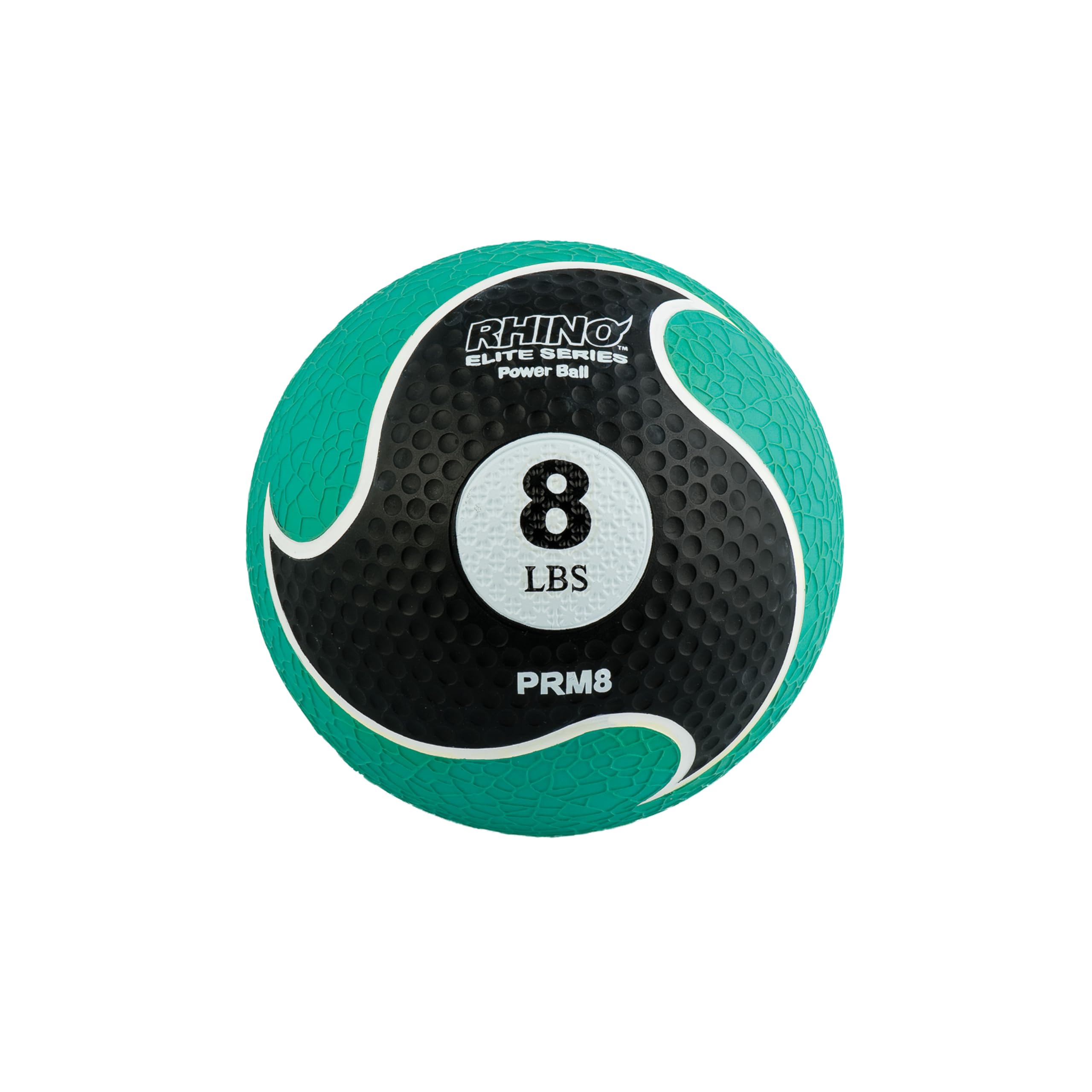 Champion Sports Rhino Elite Medicine Ball – Textured Surface, Superior Grip, Hollow Synthetic Rubber for Consistent Bounce & Durability, Multiple Weights & Colors - Optional Rebounder Sold Separately - style: 8 Pounds - Green