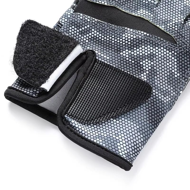 FGSS Workout Gloves for Men Women Exercise Gloves for Weight Lifting Fitness Cycling Gym Training with Grip Cushion Pads - color: Black camouflage