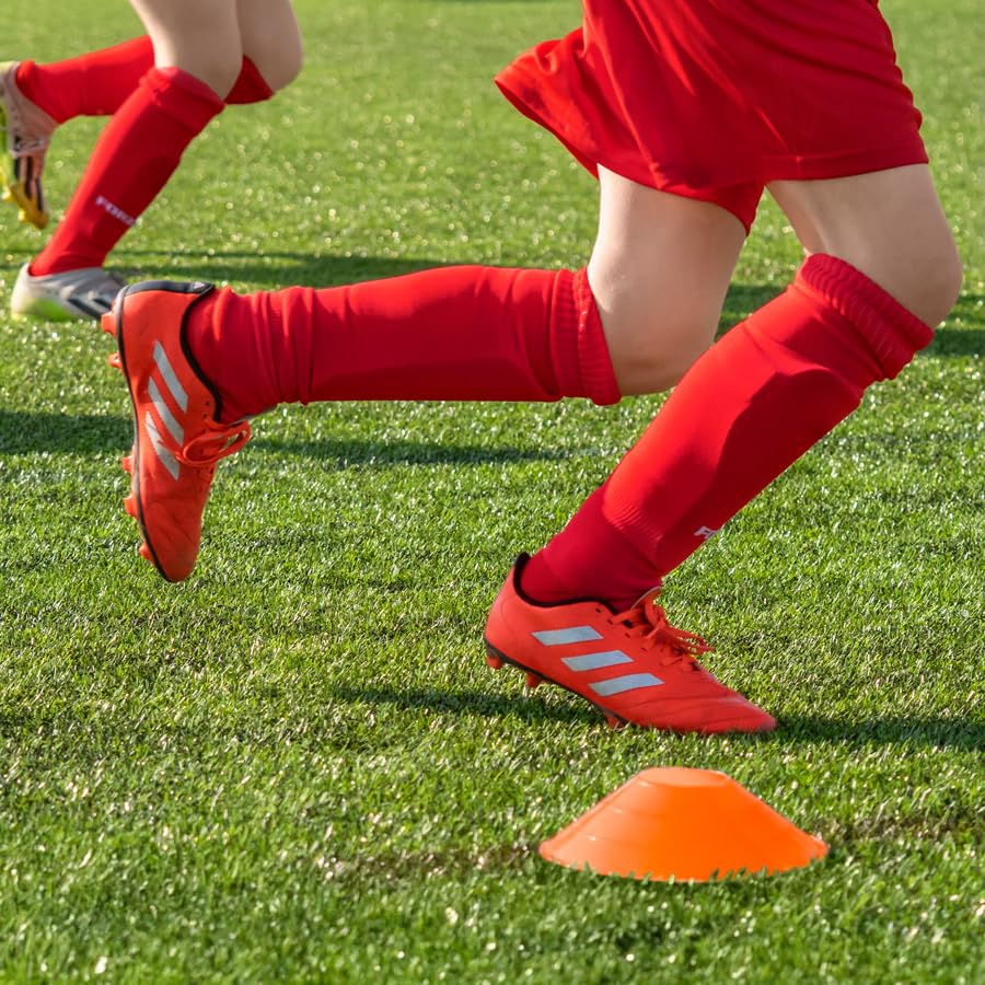 FORZA Multi-Sport Training Marker Cones | Pack of 50 or 1000 Soccer Cones in 8 Vibrant Colors - Durable Construction, Portability and Convenient Storage with Holder - color: Orange, size: Pack of 50