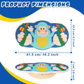 Jomifin Kids Wobble Balance Board - Wooden Rocker Board for Toddlers & Children, 123 LBS Durable Montessori Sensory Training Toy, - color: Blue
