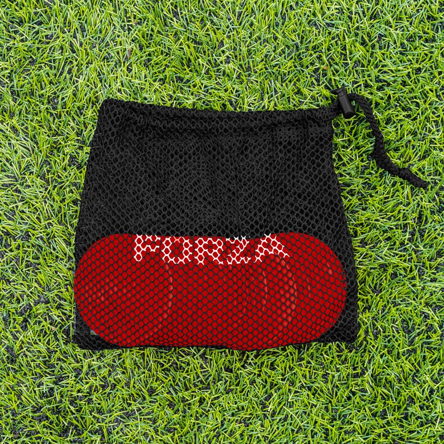 FORZA Flat Disc Markers | Brightly Colored Training Markers for Soccer & Outdoor Play – Available in Mini (Set of 20) or Standard (Set of 10) - color: Red, style: Mini (3.5in)